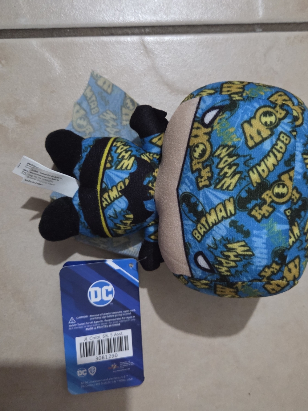 DC Comics Kids Batman Plush Beanie - Blue, Black & Yellow